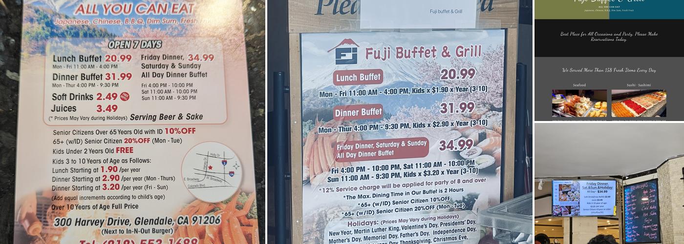 FuJi Buffet & Grill Menu