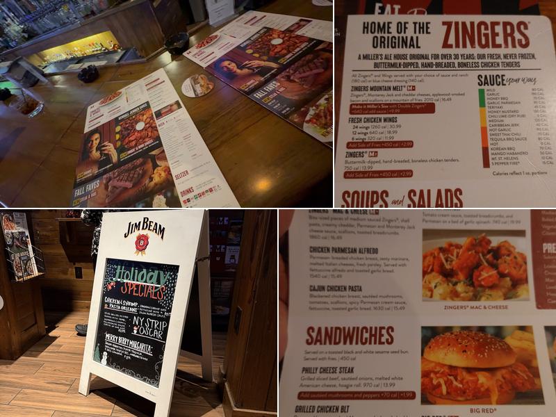 Miller's Ale House Menu