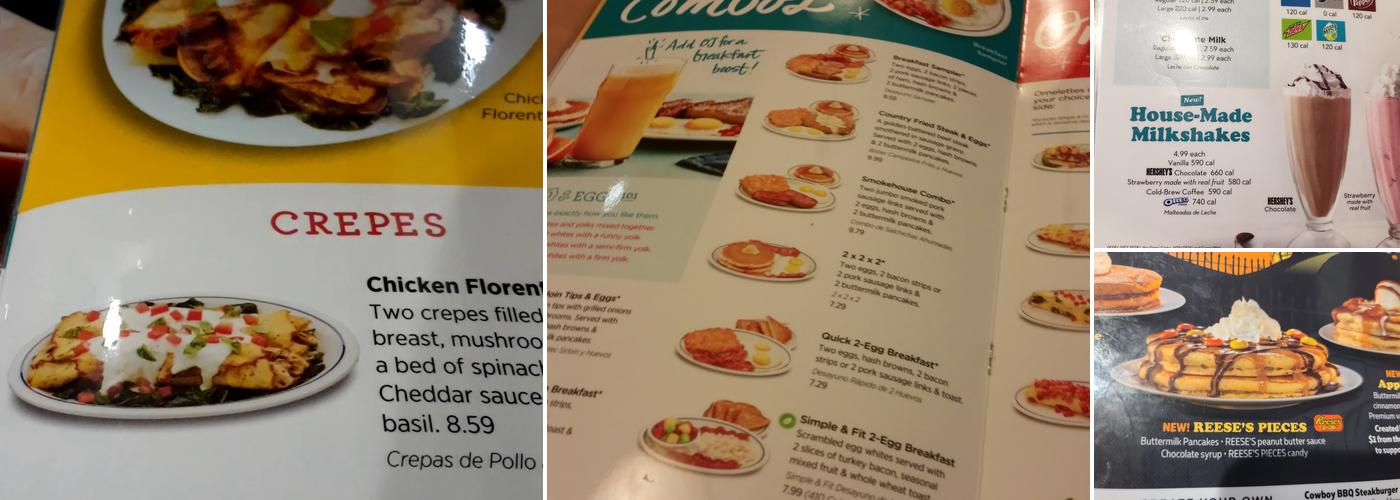 IHOP Menu