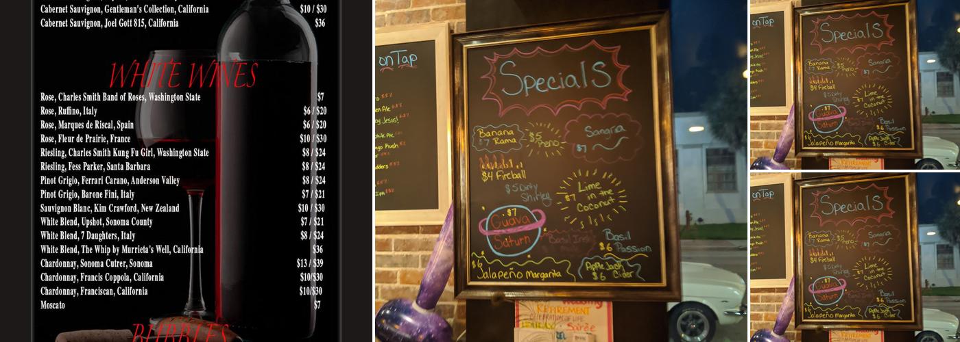 Jensen's Corner Bar Menu