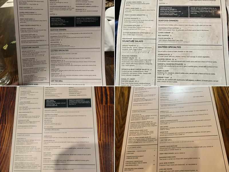 Harold & Belle's Menu