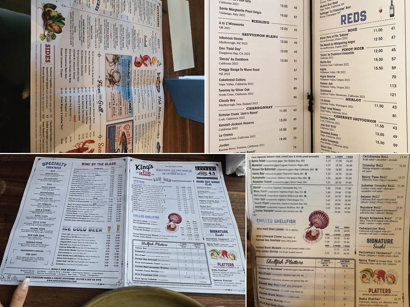 King's Fish House Menu