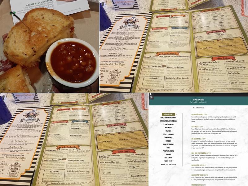 Polly's Pies Restaurant & Bakery Menu