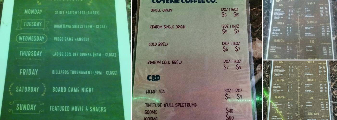 Kava Cove Lounge Menu