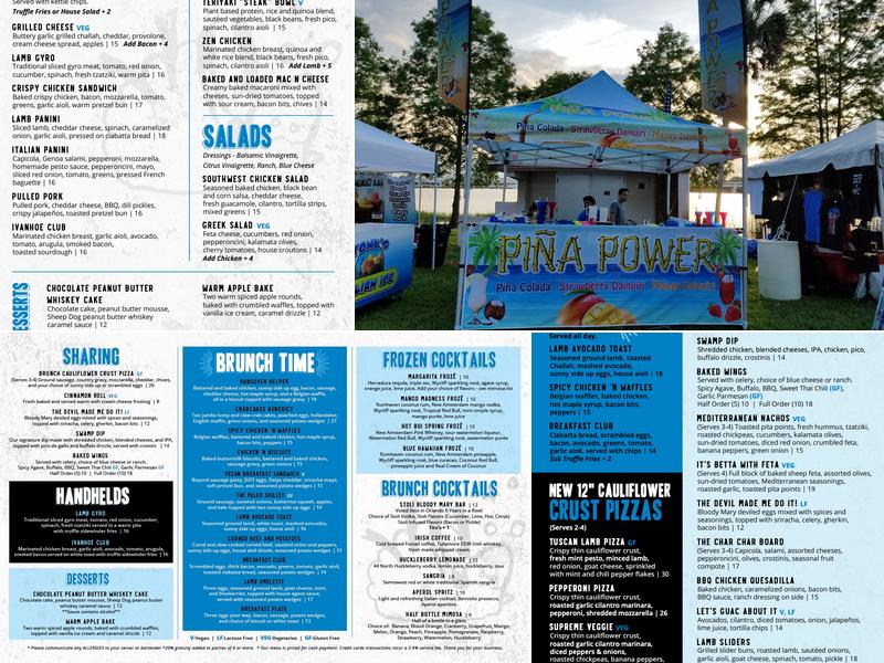 The Hammered Lamb Menu