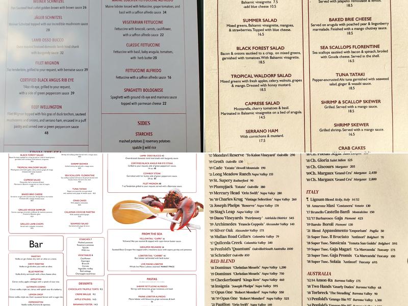 Martin's Menu