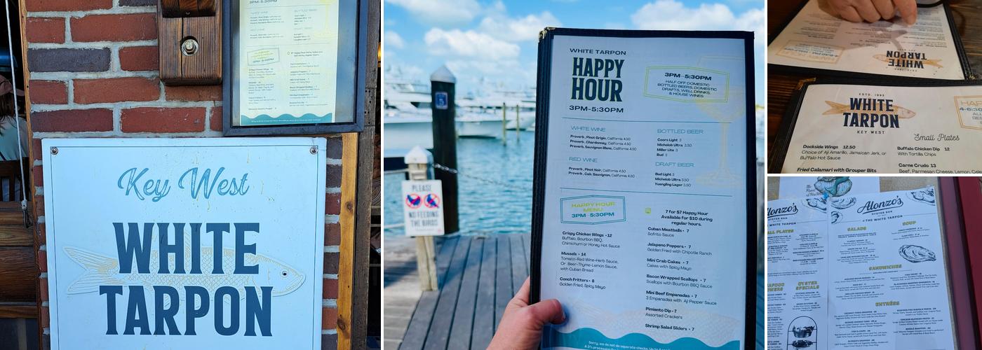 The White Tarpon Bar & Restaurant Menu