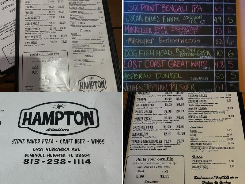 Hampton Station Pizza, Beer & Records Menu