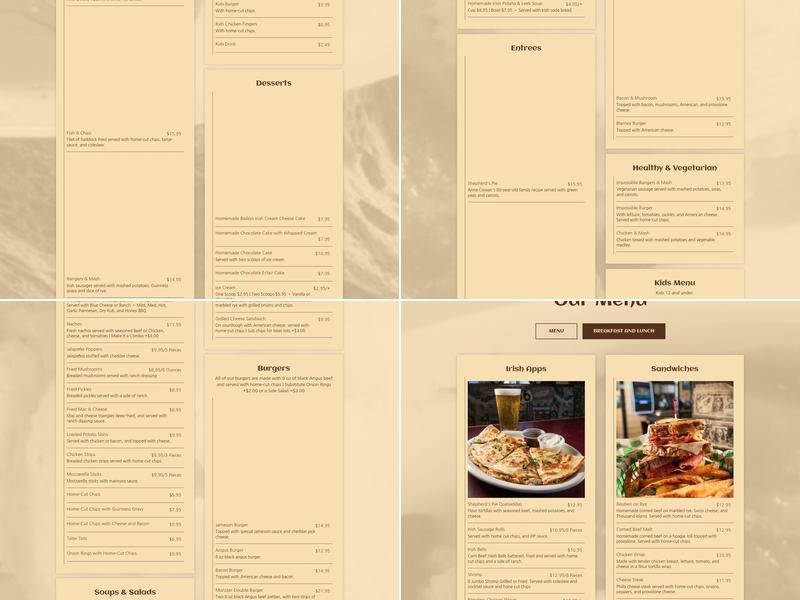 The Wexford Irish Pub & Grille Menu