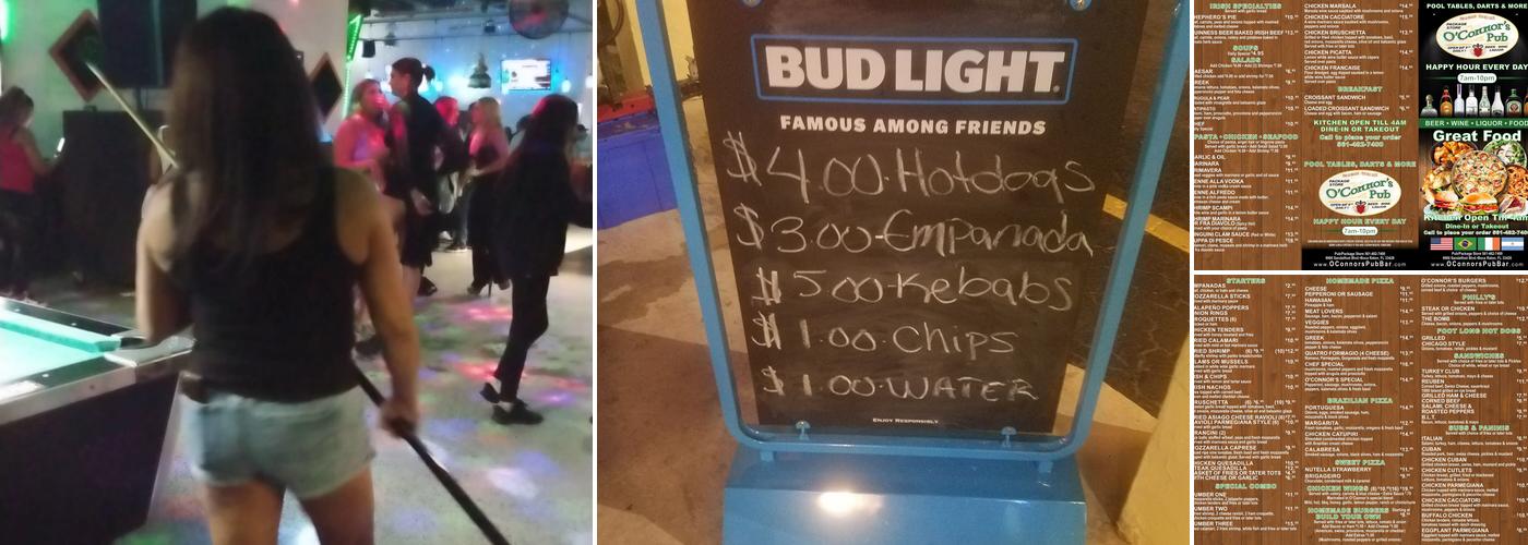 O'Connor's Pub & Package Store Menu