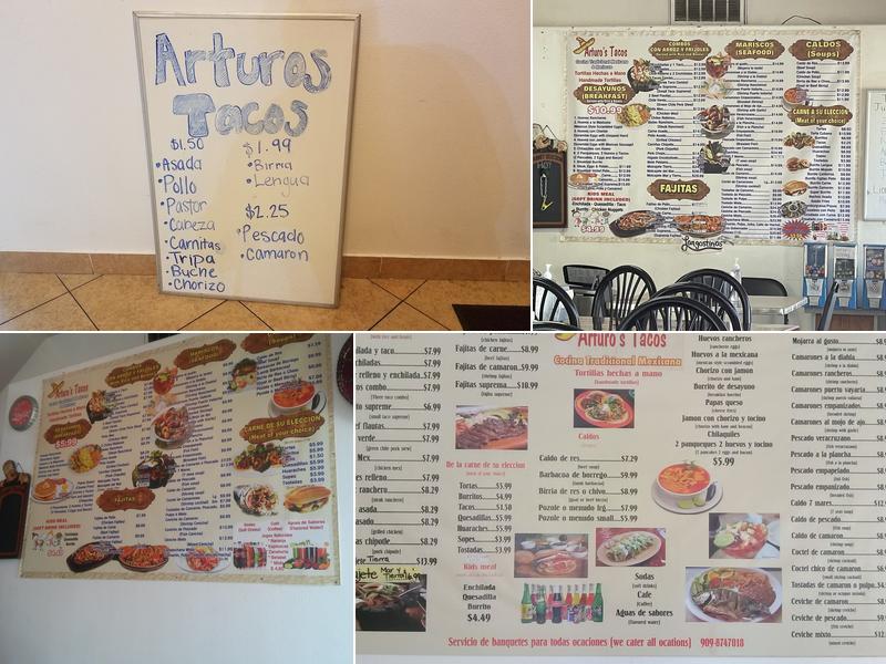 Arturo's Tacos Cocina Tradicional Mexicana Menu