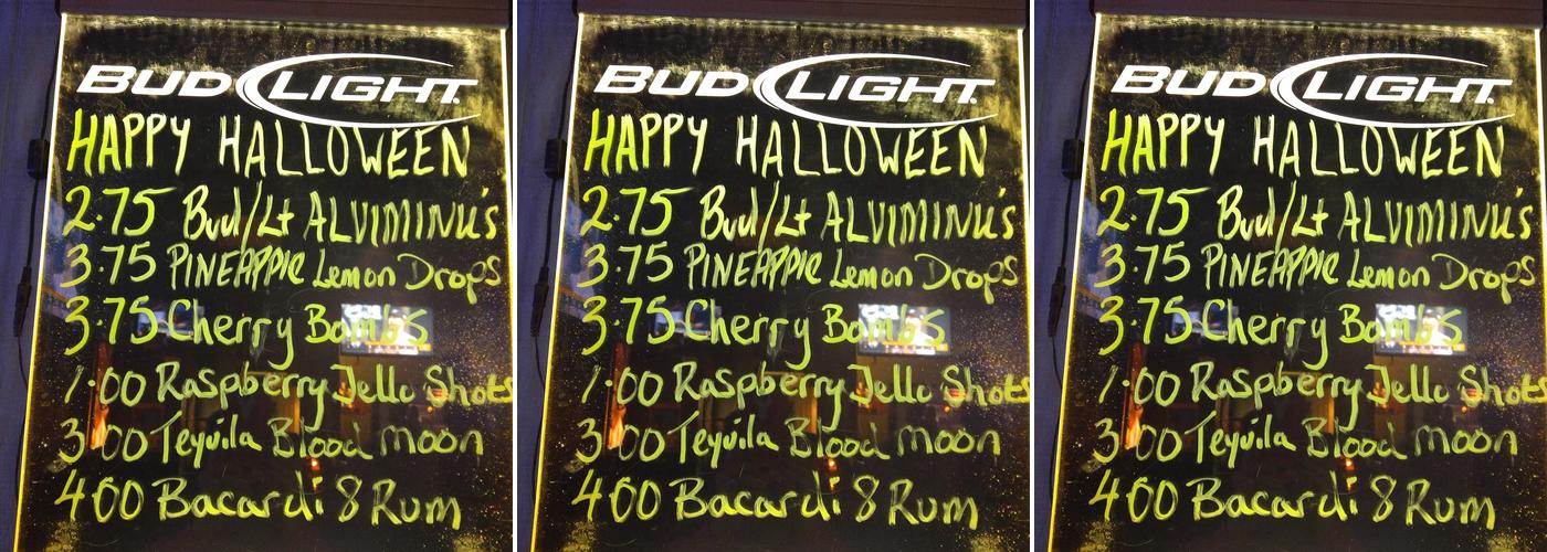 B J's Pub Menu