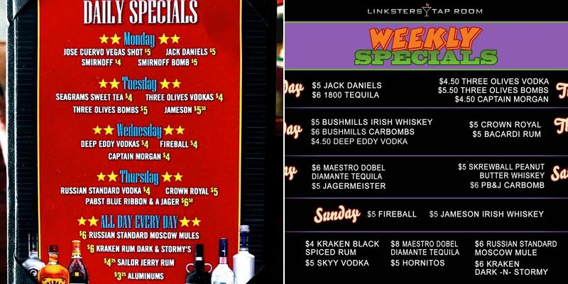 Linksters Tap Room - South Sarasota Menu