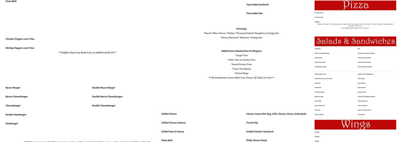 Shalimar Cheers Pub Menu