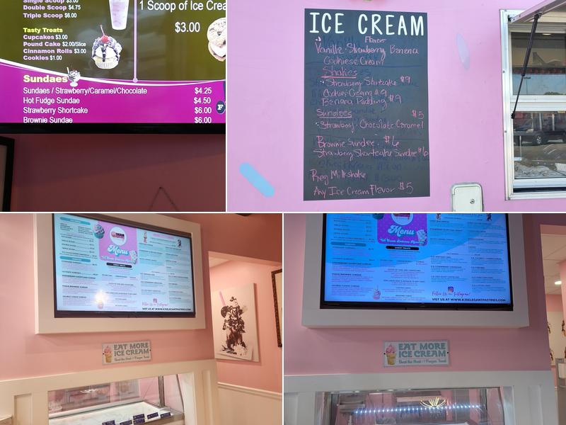 K & J's Elegant Pastries Menu