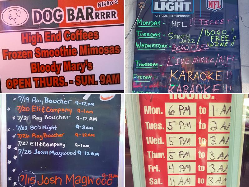 Nikko's Dog and Sports Bar Menu
