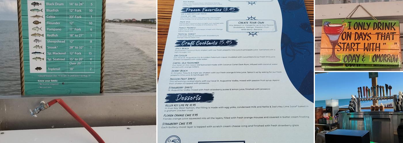 Boardwalk Bar at Cocoa Beach Pier Menu