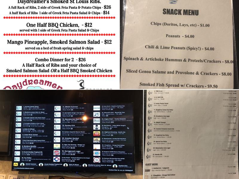 Troubled Waters Brewing Menu