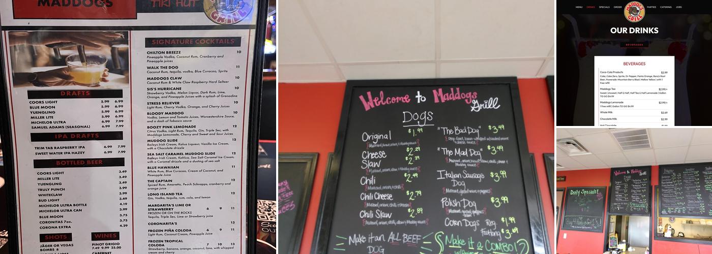 Maddogs Grill Menu