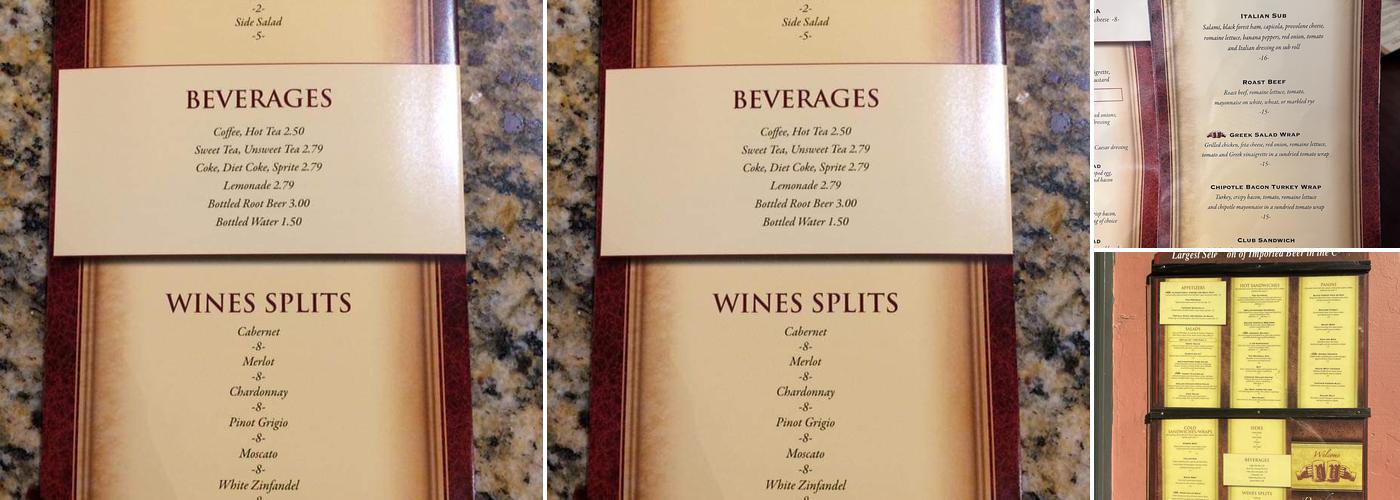 Rendezvous Imported Beers Menu