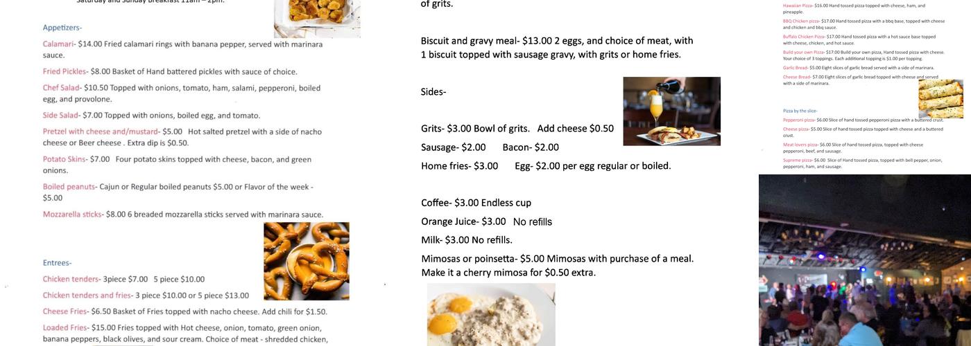 Arnold's Lounge Menu