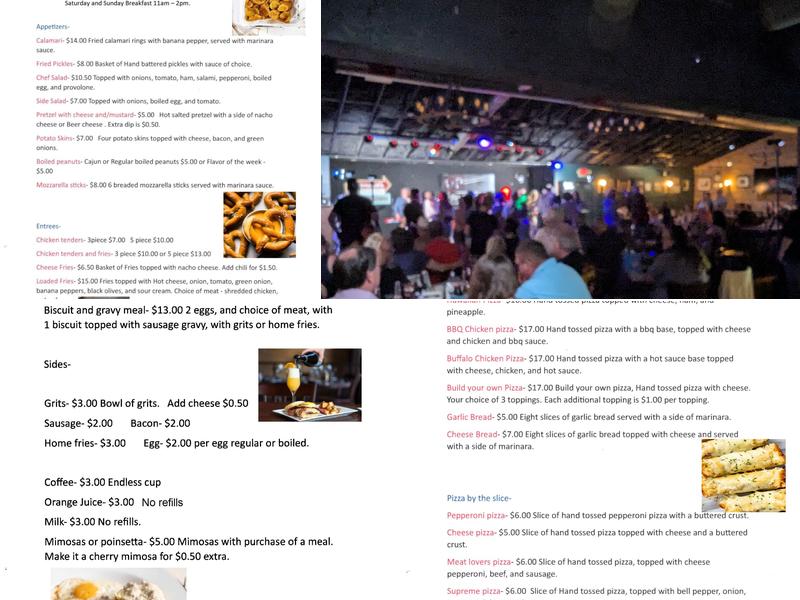 Arnold's Lounge Menu