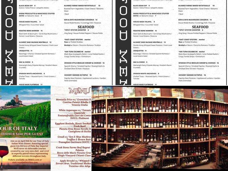 Royal Palm Village Wine & Tapas Menu