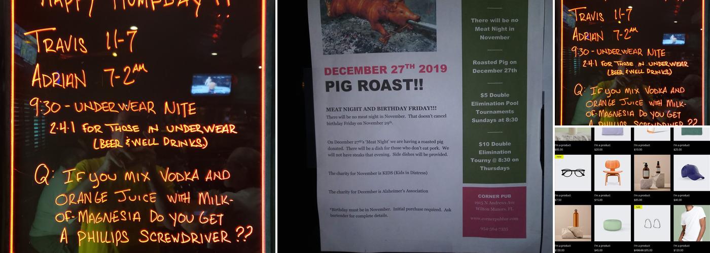 The Corner Pub Menu