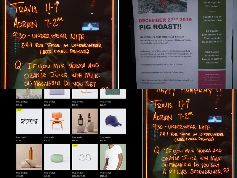 The Corner Pub Menu