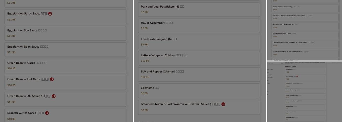 LuLu Chinese & Dim Sum Menu