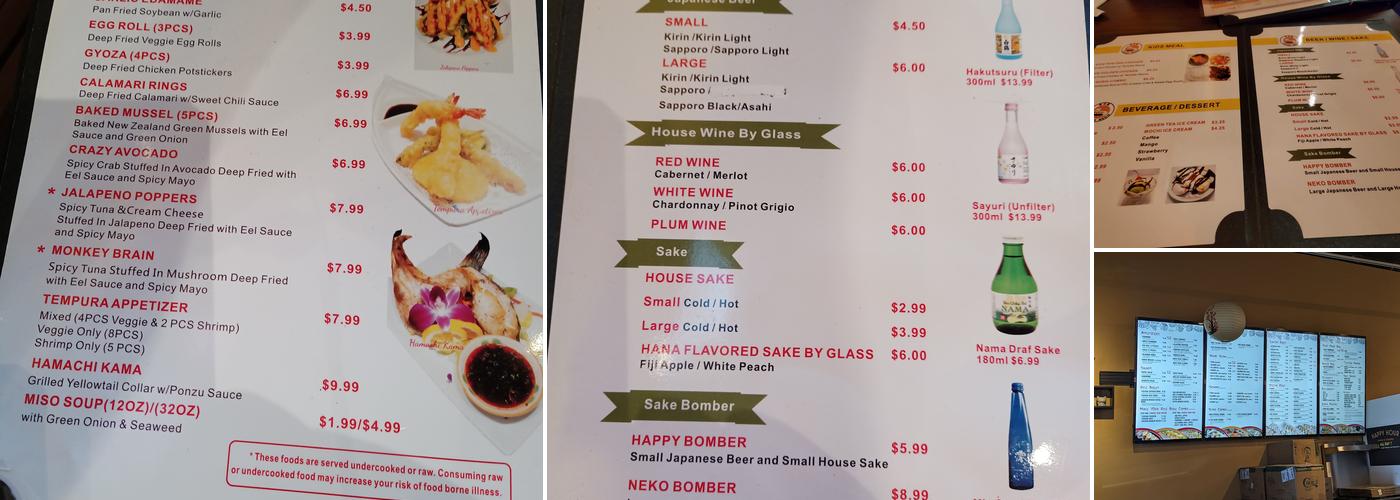Sushi Neko Menu