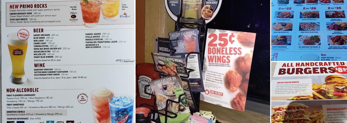 Applebee's Grill + Bar Menu