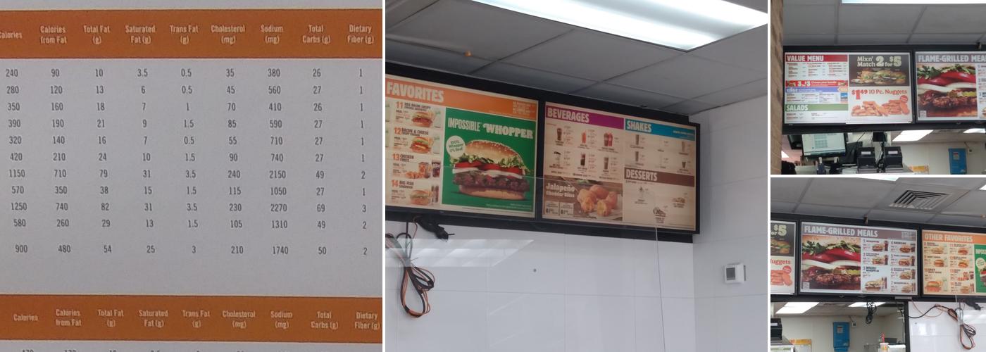 Burger King Menu