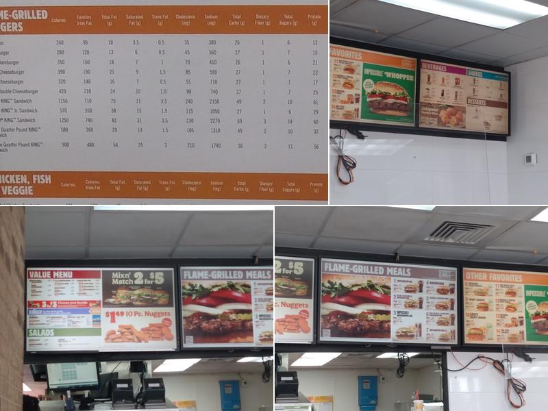 Burger King Menu