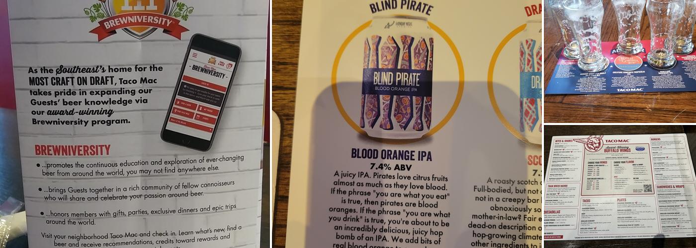 Taco Mac McDonough Menu