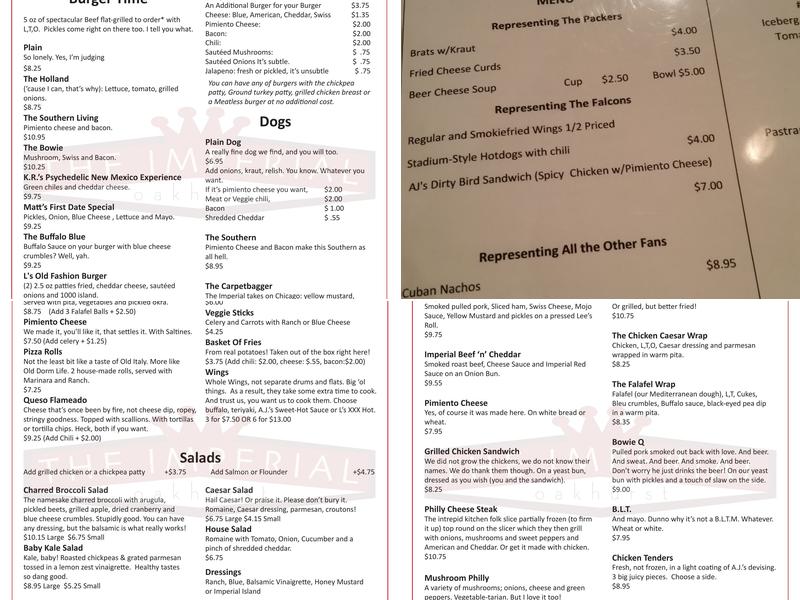 The Imperial Menu