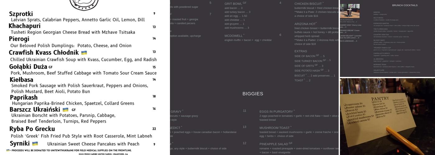 Dead End Drinks Menu