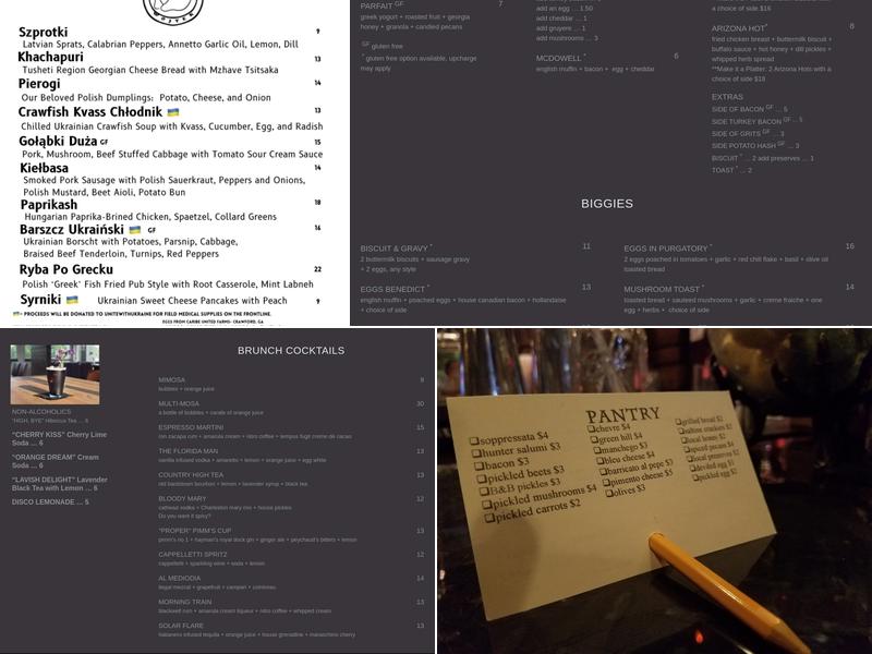 Dead End Drinks Menu