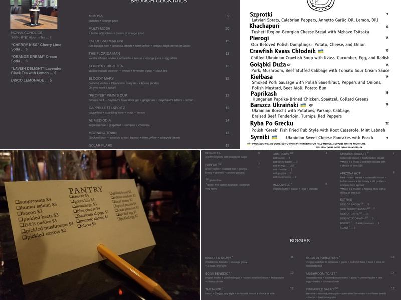 Dead End Drinks Menu