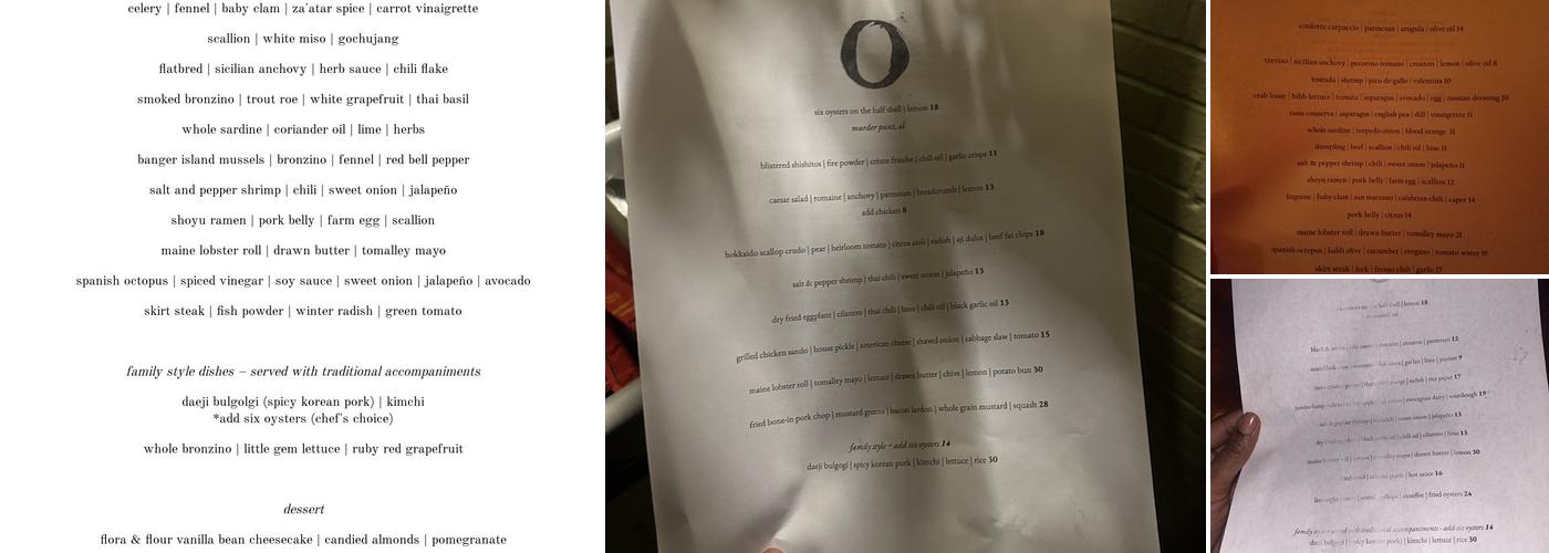 Octopus Bar Menu