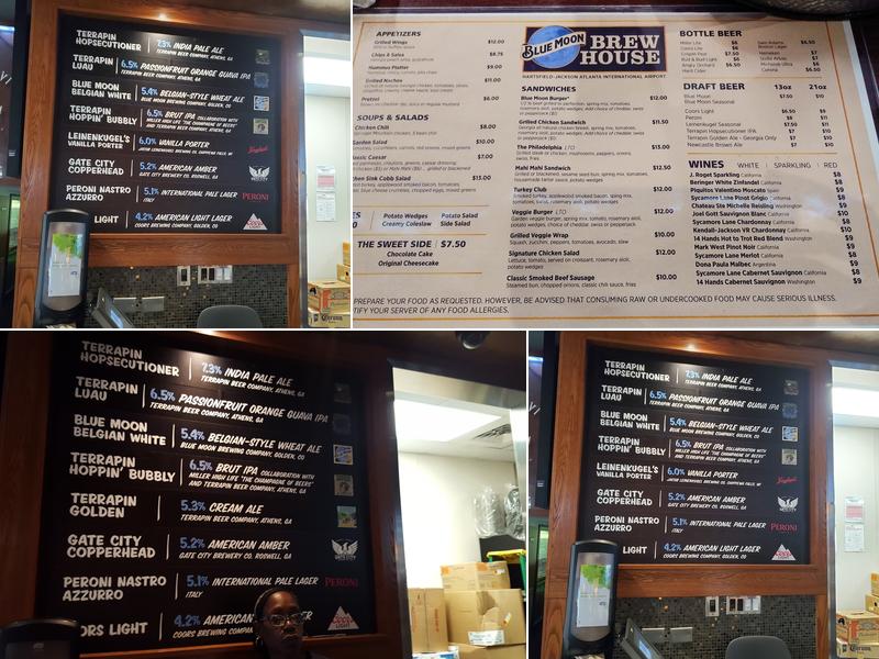 Blue Moon Menu