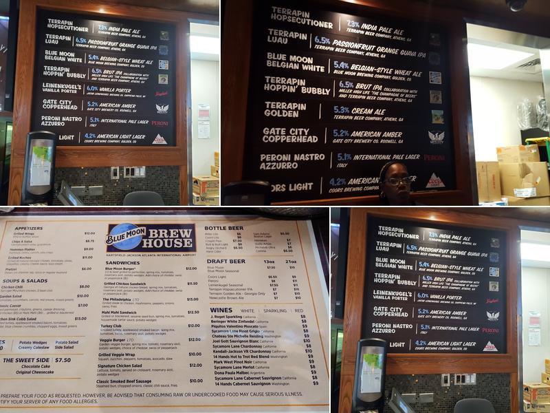 Blue Moon Menu