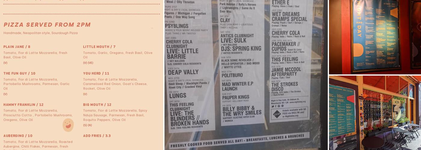 Night & Day Cafe Menu