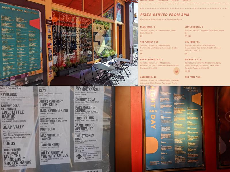 Night & Day Cafe Menu