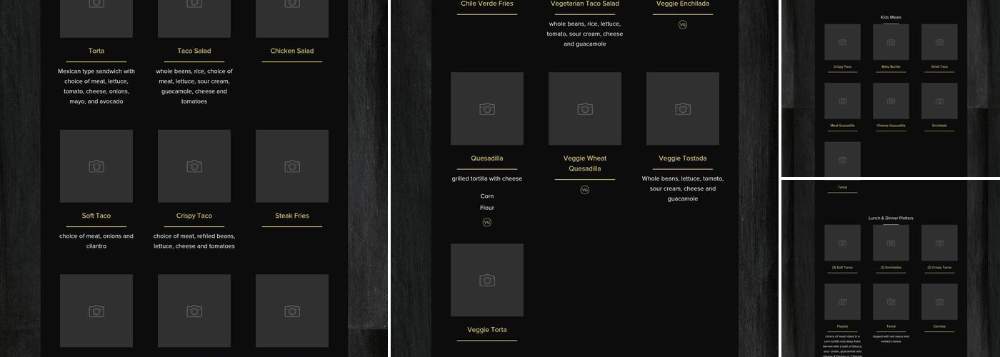 Burrito Factory Menu