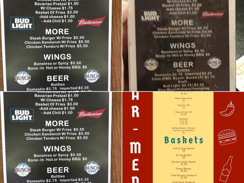 The Tavern On Belair Menu