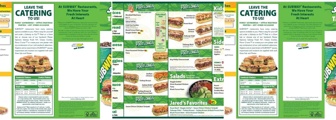 Subway Menu