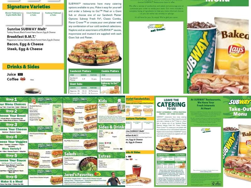 Subway Menu
