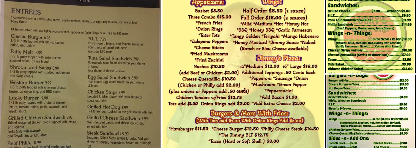 Lucky Strikes Menu