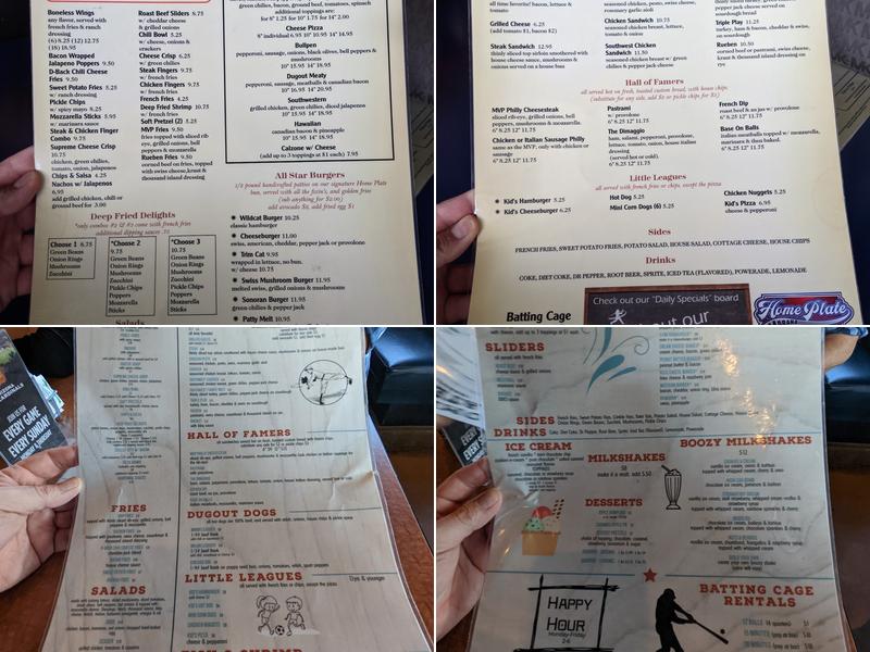 Home Plate Marana Menu